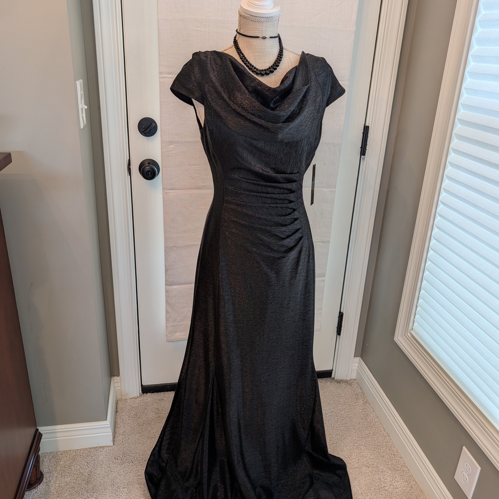 Tahari ASL Black Maxi Dress